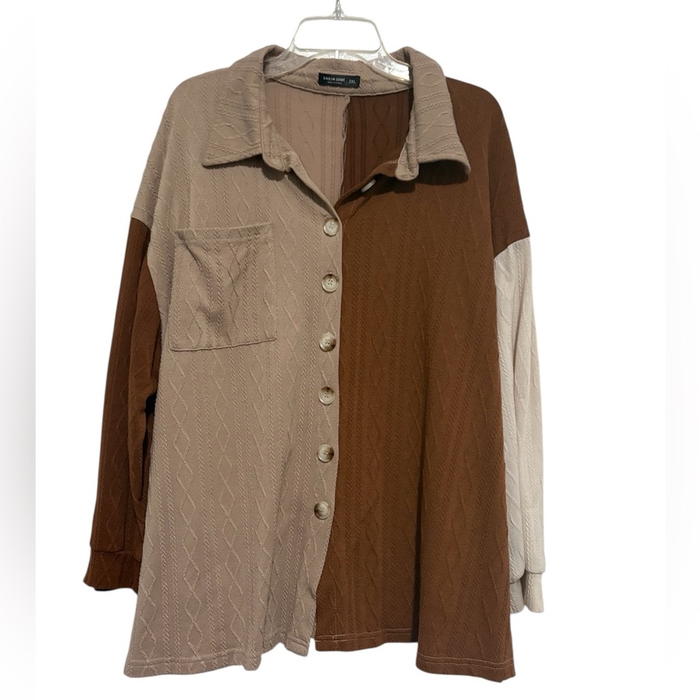 Colorblock Button-Up Top
